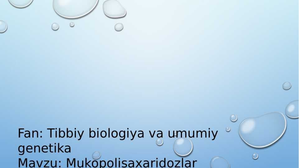 Mukopolisaxaridozlar