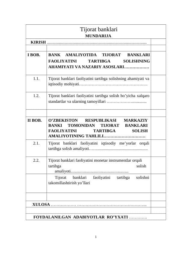 Tijorat banklari