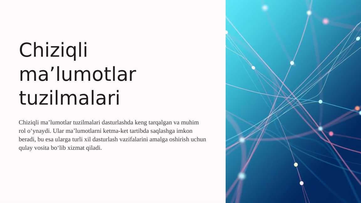 Chiziqli ma’lumotlar tuzilmalari