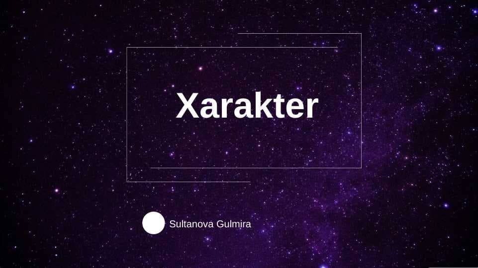 Xarakter