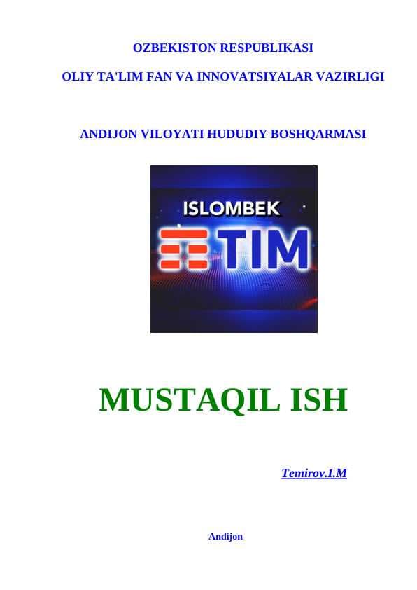 SONLI IFODLAR VA ULARNI HISOBLASH