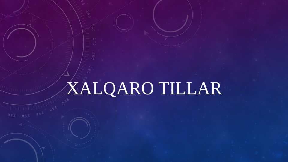 Xalqaro tillar