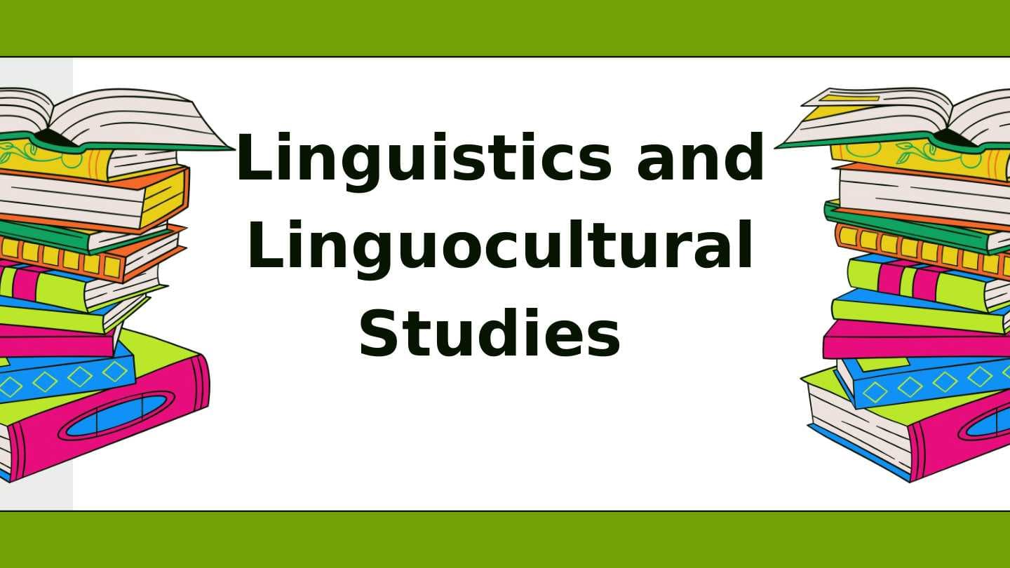 Linguistics and linguocultural studied pptx