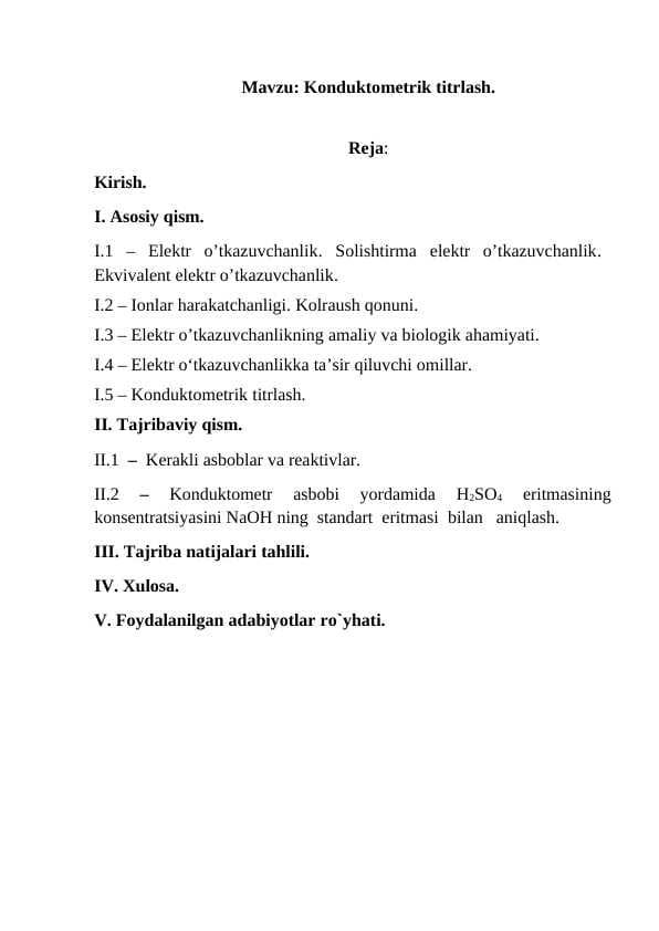 Konduktometrik titrlash