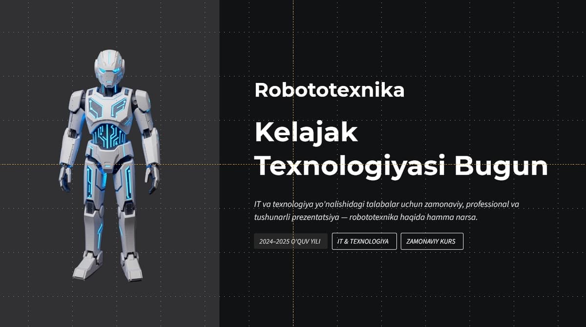 Robototexnika — Kelajak Texnologiyasi Bugun