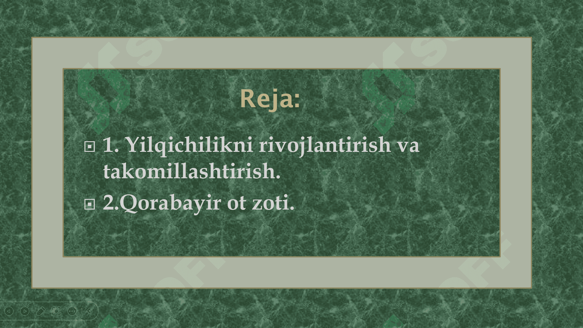 Yilqichilikni tashkil etish