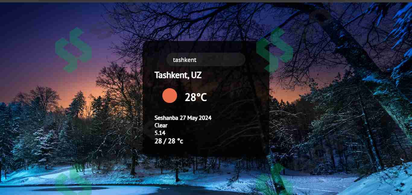 Weather app javascript