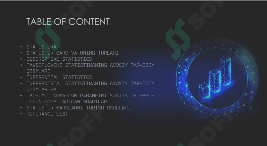 statistika va statistik baho tushunchalari