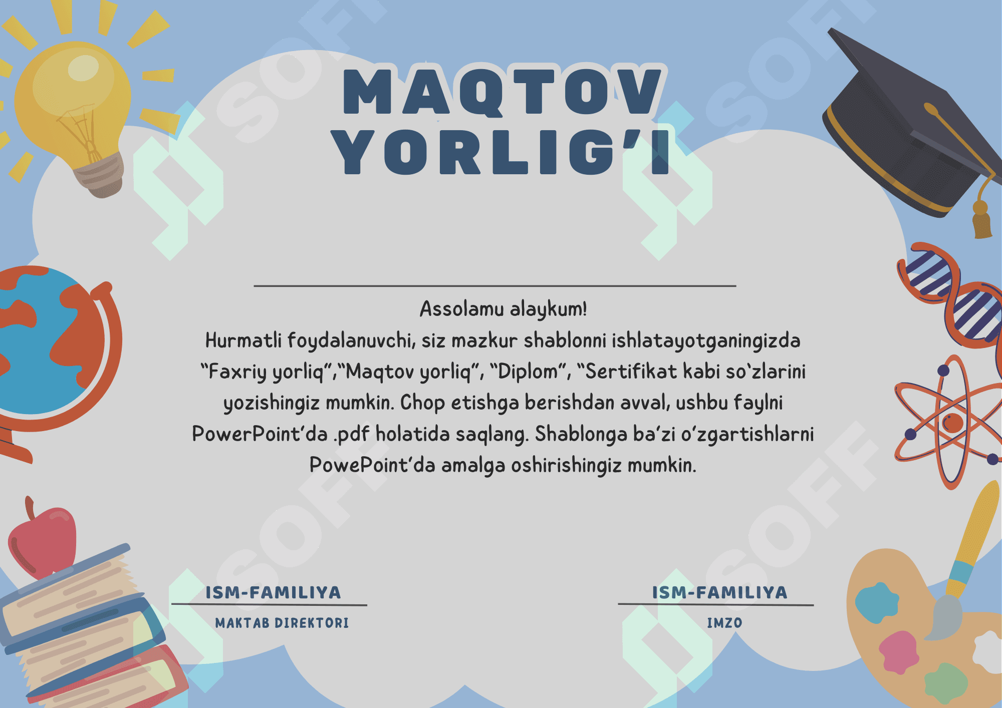 Maqtov yorliq boshlang'ich sinflar