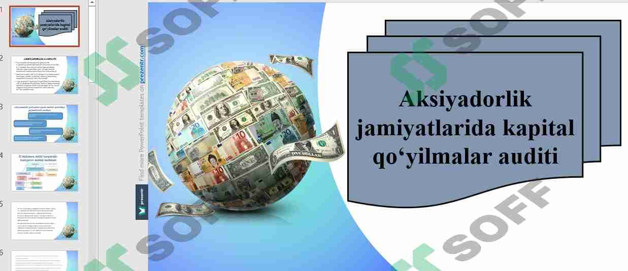 Aksiyadorlik jamiyatlarida kapital qoʻyilmalar auditi