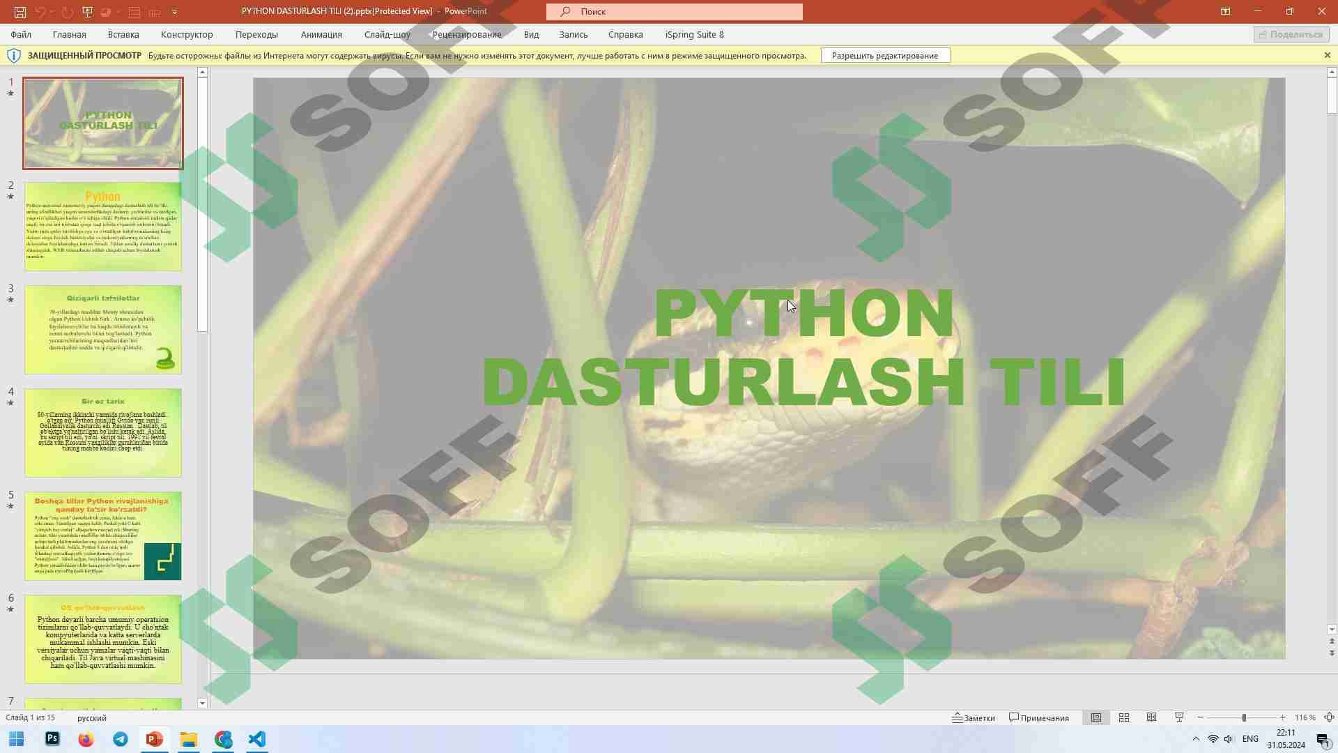 PYTHON DASTURLASH TILI