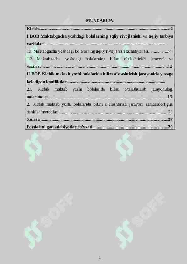 Kichik maktab yoshi bolalarida bilim o’zlashtirish jarayonida yuzaga keladigan konfliktlar