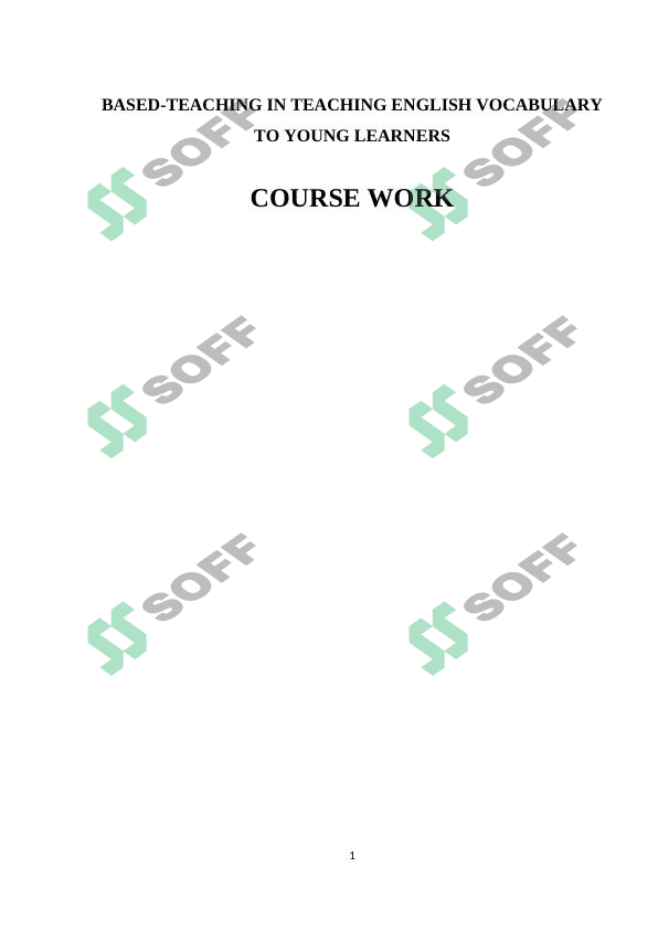 BASED-TEACHING IN TEACHING ENGLISH VOCABULARY TO YOUNG LEARNERS