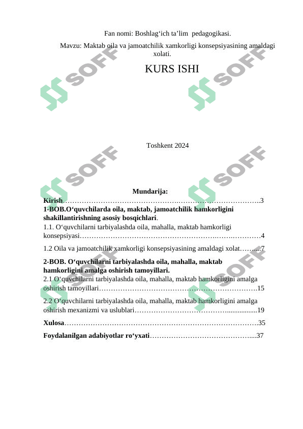 Maktab oila va jamoatchilik