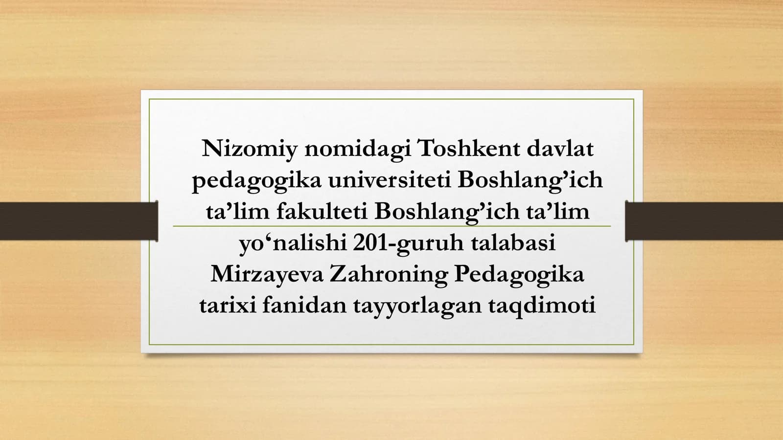VII asrdan XIV asrning birinchi yarmigacha O’rta Osiyoda tarbiya, maktab va pedagogik fikrlar