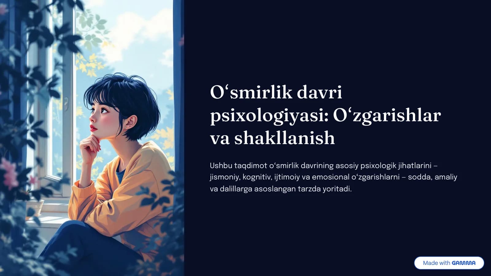 Oʻ4,irlik davri p4ixologiya4i: Oʻzgari4&lar va 4&aklla.i4&