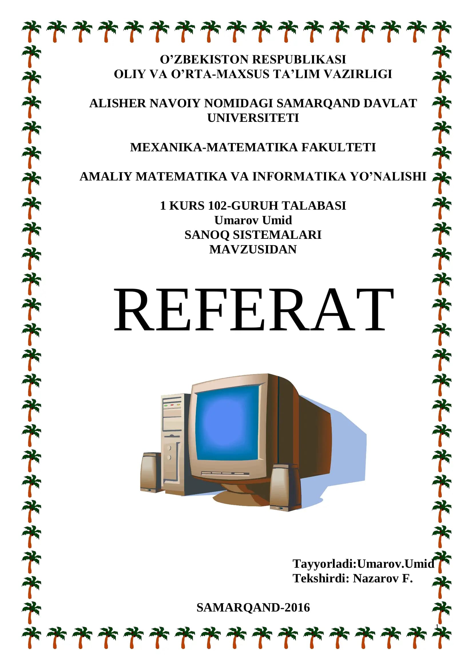 Sanoq Sistemalari