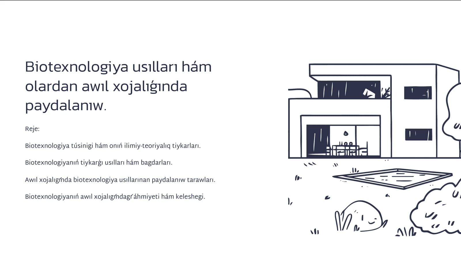 Biotexnologiya us1llar1 hám olardan aw1l xojal1gʱ1nda paydalan1w