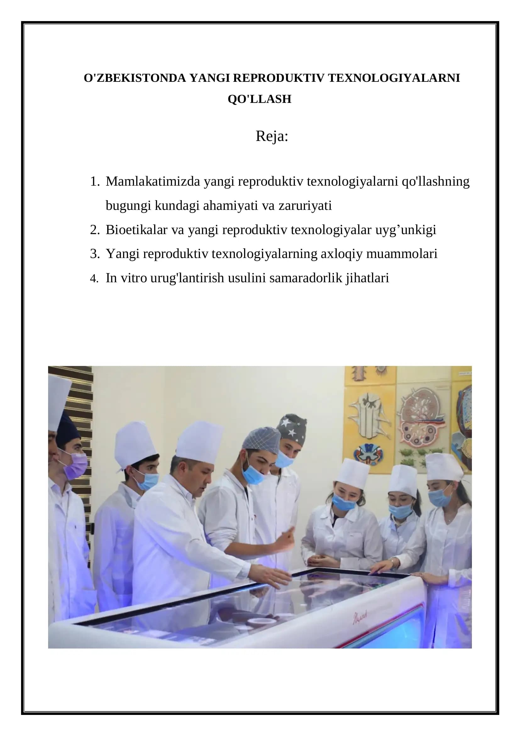 Yangi reproduktiv texnologiyalar