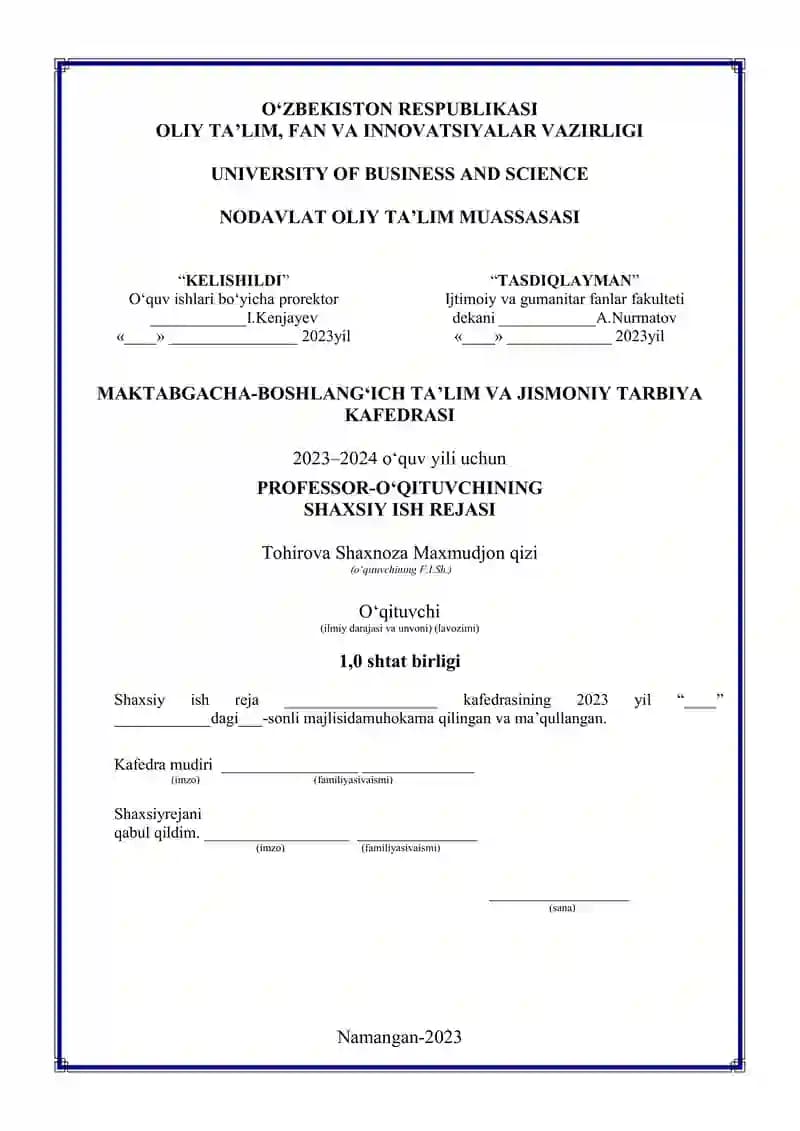 MAKTABGACHA-BOSHLANG‘ICH TA’LIM VA JISMONIY TARBIYA