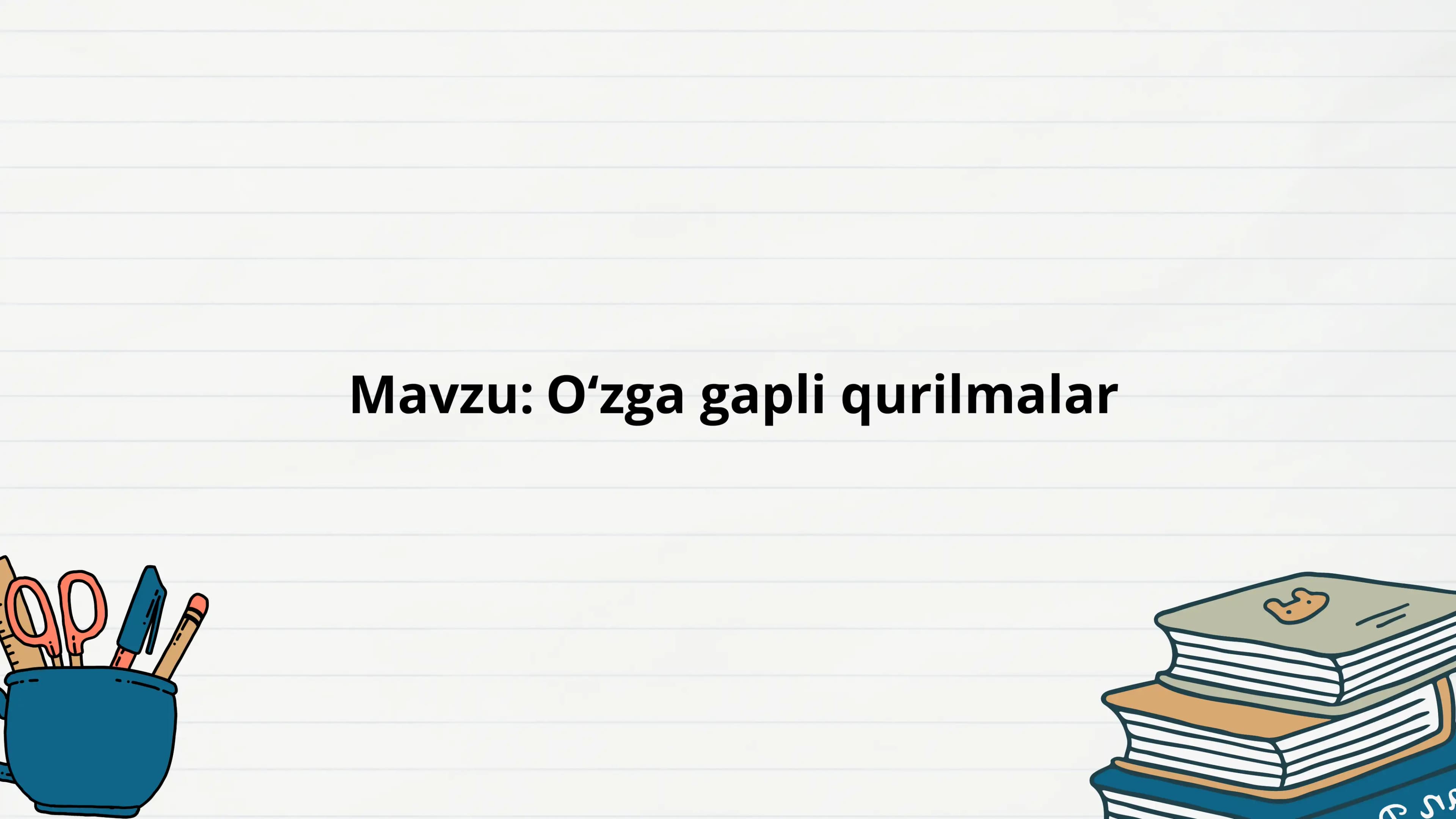 Oʻzga gapli qurilmalar