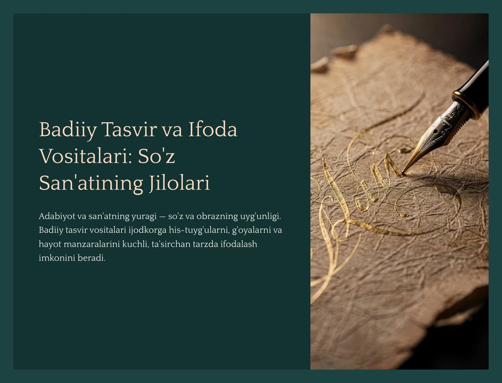 Badiiy Tasvir va Ifoda