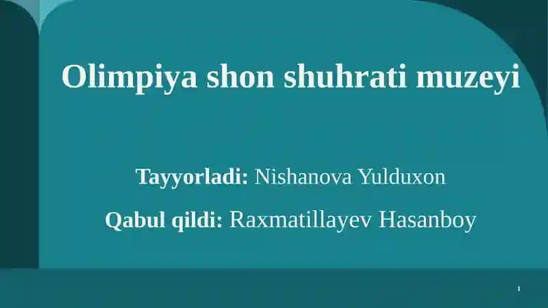 Olimpiya shon-shuhrati muzeyi