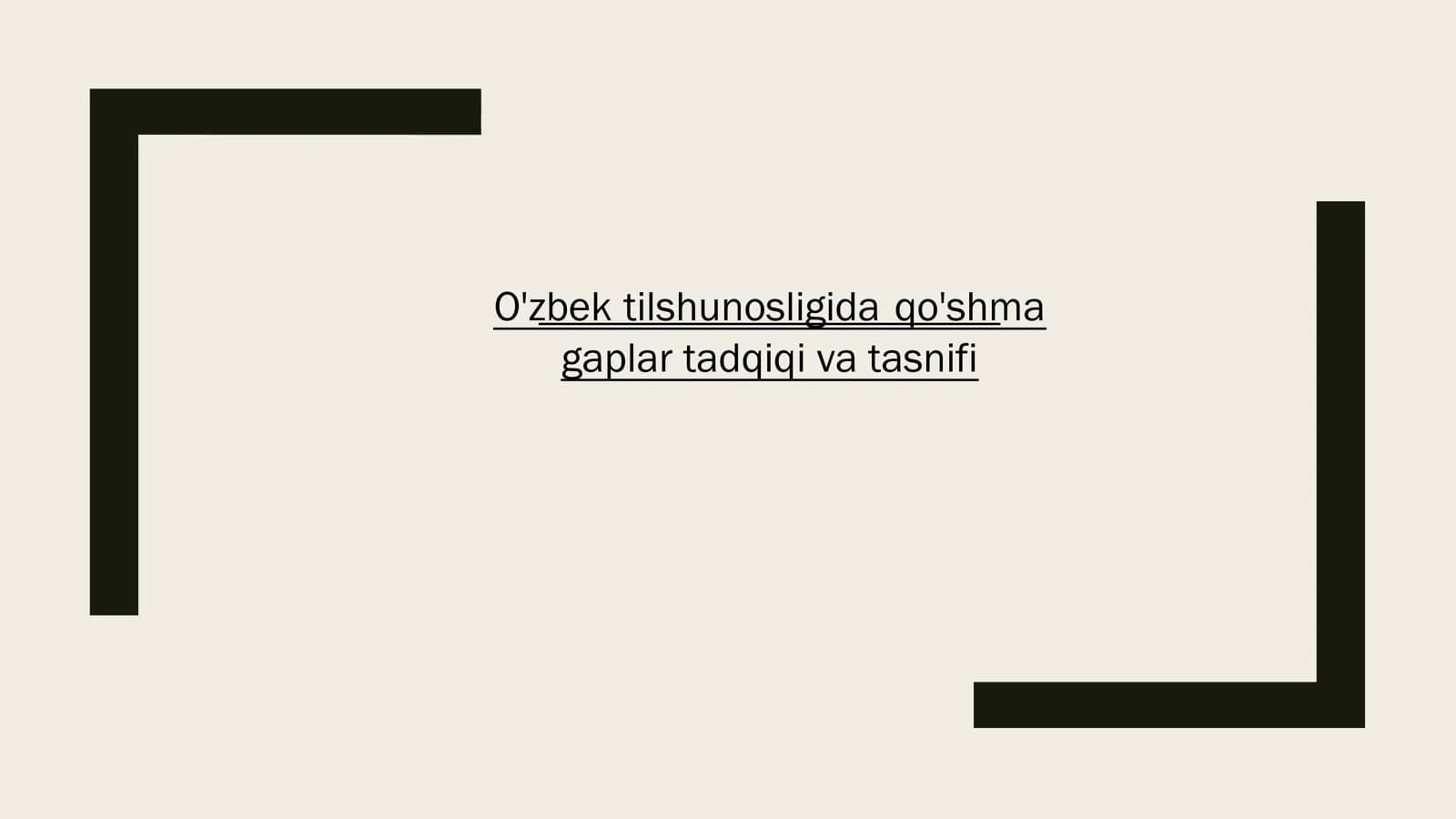 O'zbek tilshunosligida qo'shma gaplar tadqiqi va tasnifi