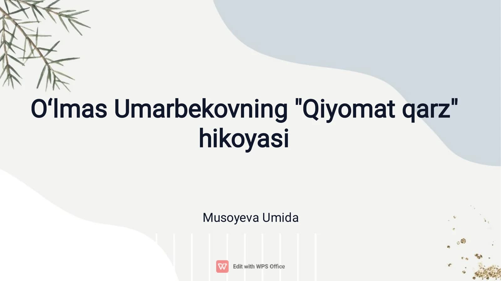 "Qiyomat qarz" hikoyasi