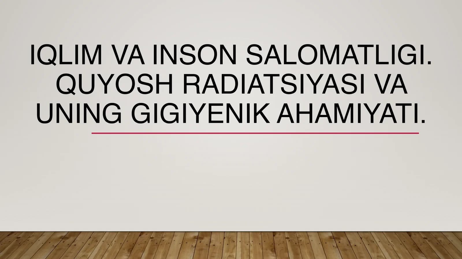 Iqlim va inson salomatligi