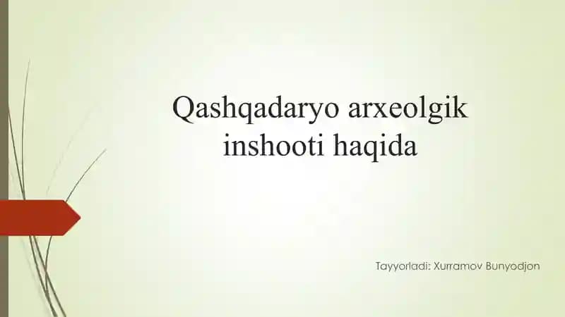 Qashqadaryo arxeologik inshooti