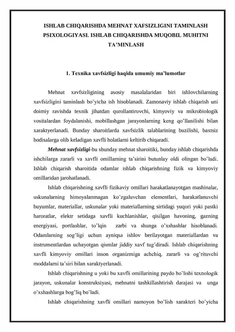 Mehmat Xafsizligi Psixologiyasi