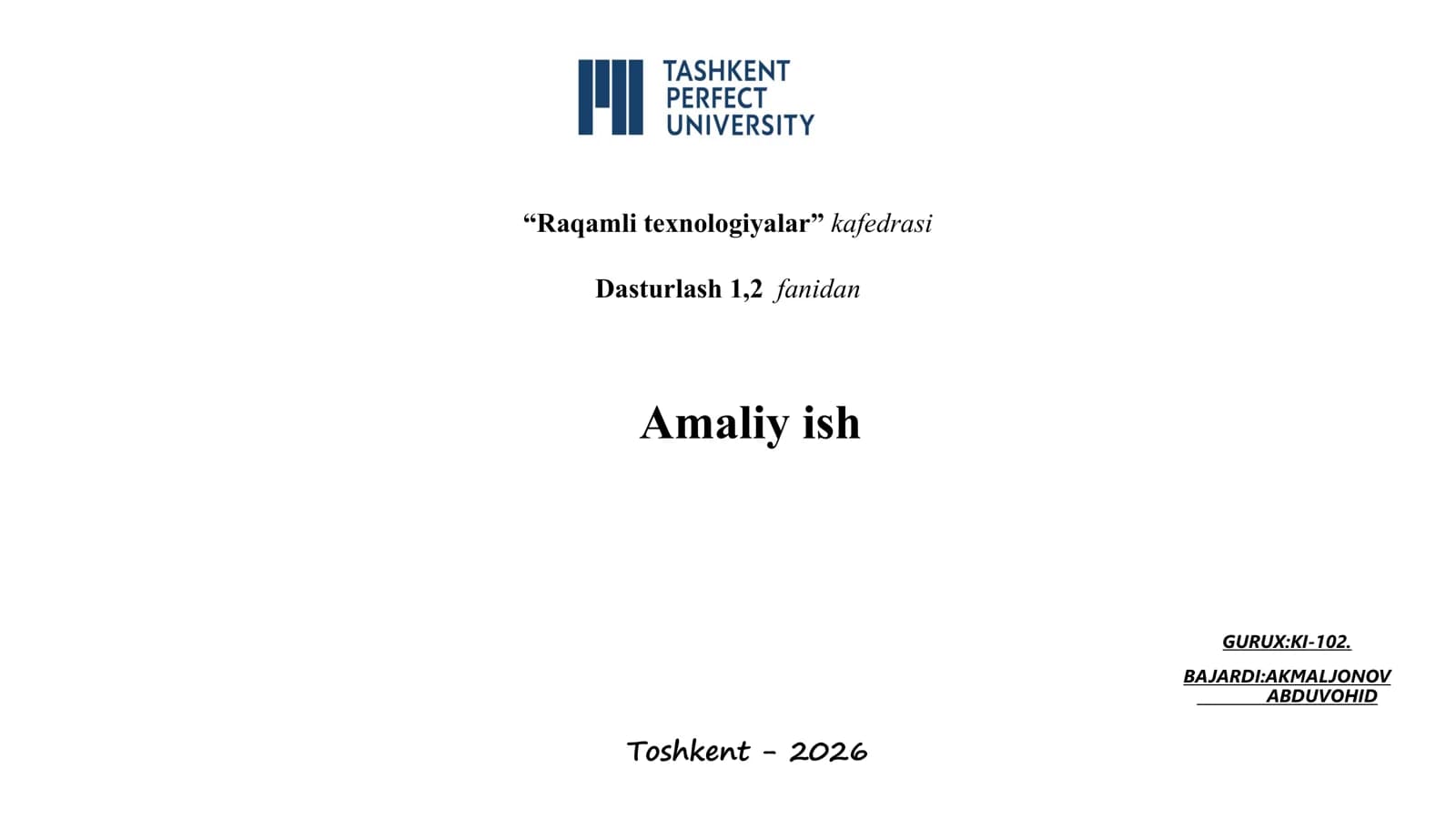 Konstruktorlar va ularni tashkil etish usullari