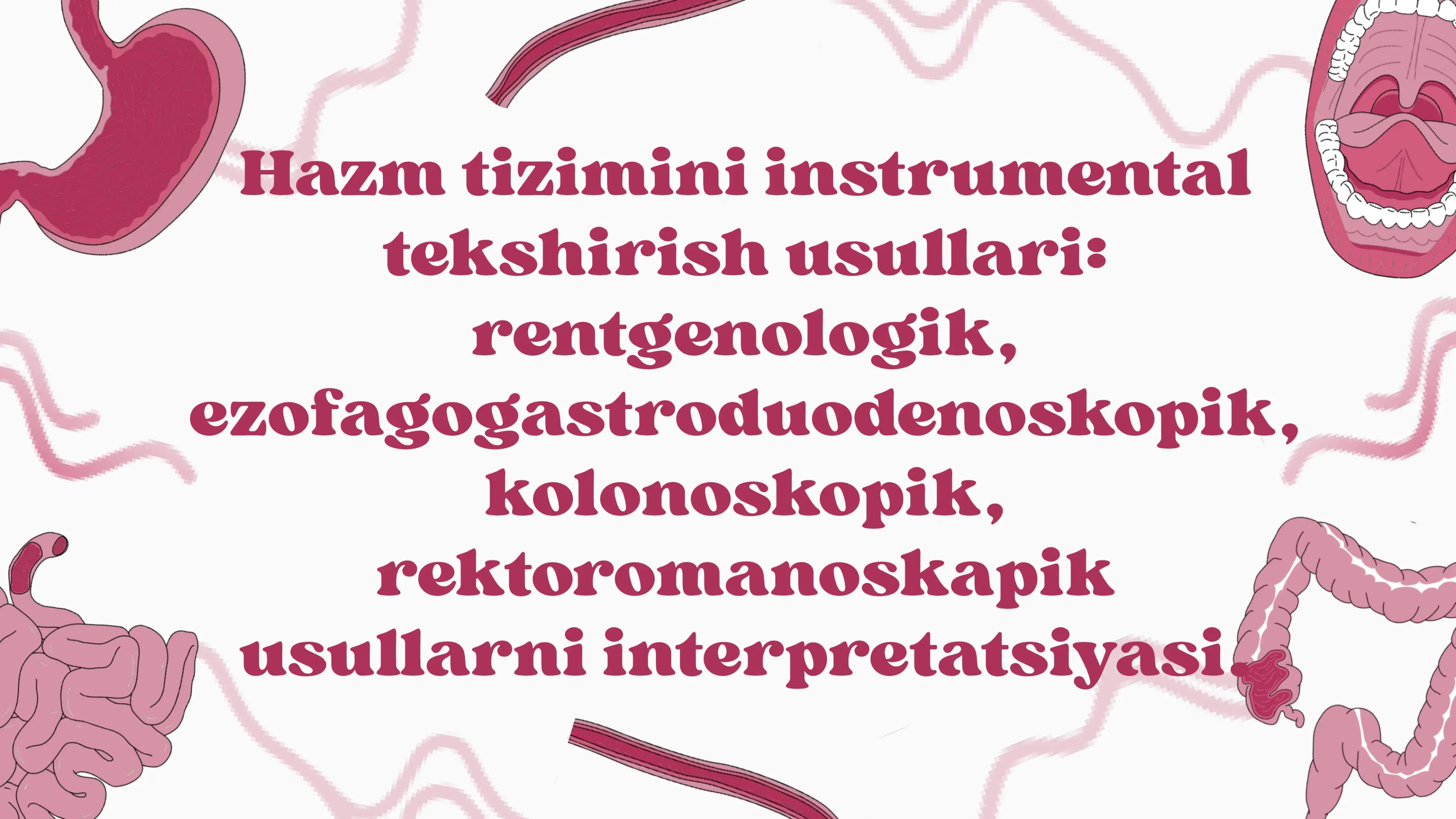 hazmm tizimi instrumental tekshirish usullari