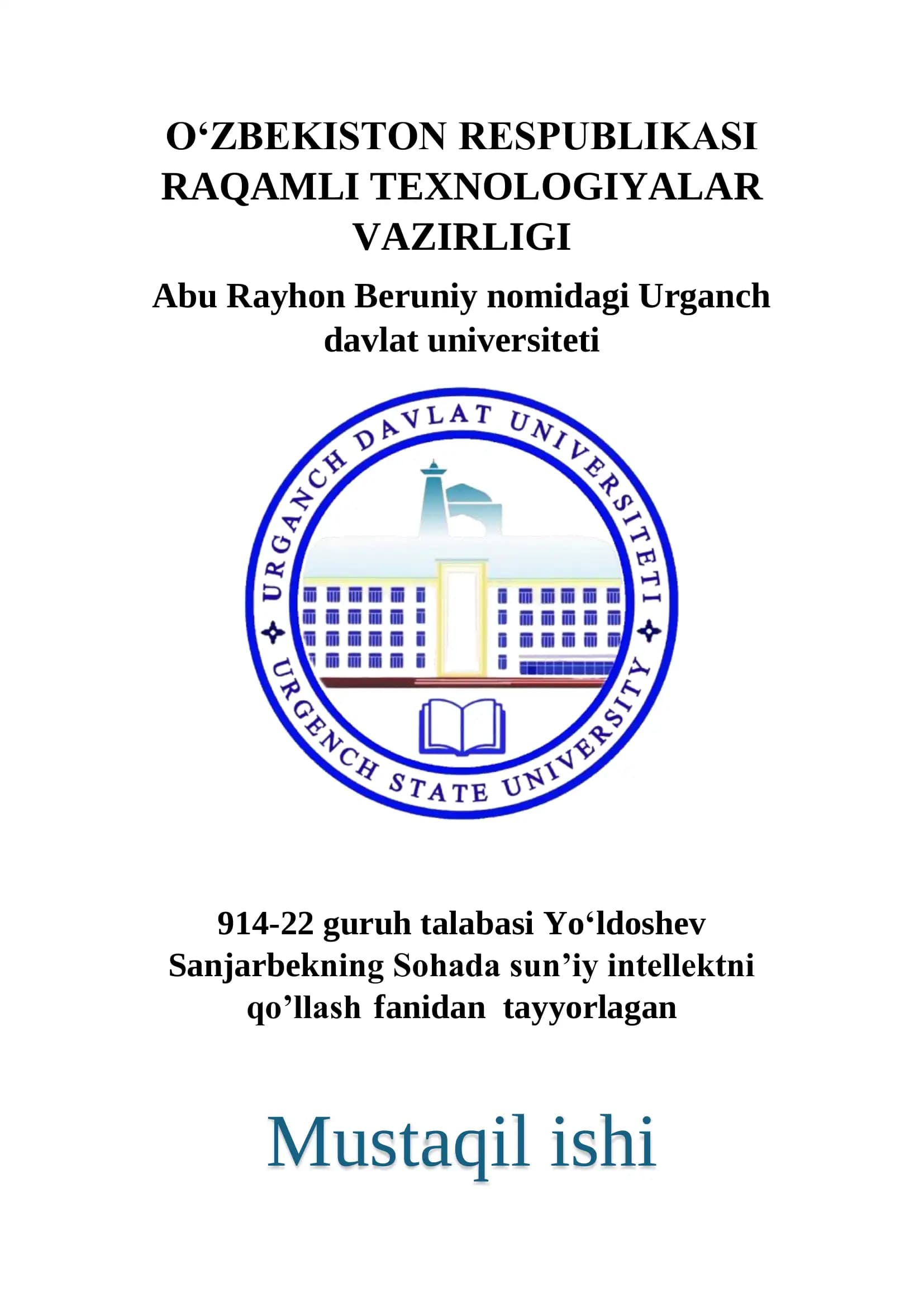 AI YORDAMIDA TA'LIM UCHUN VIZUAL MATERIAL TAYYORLASH