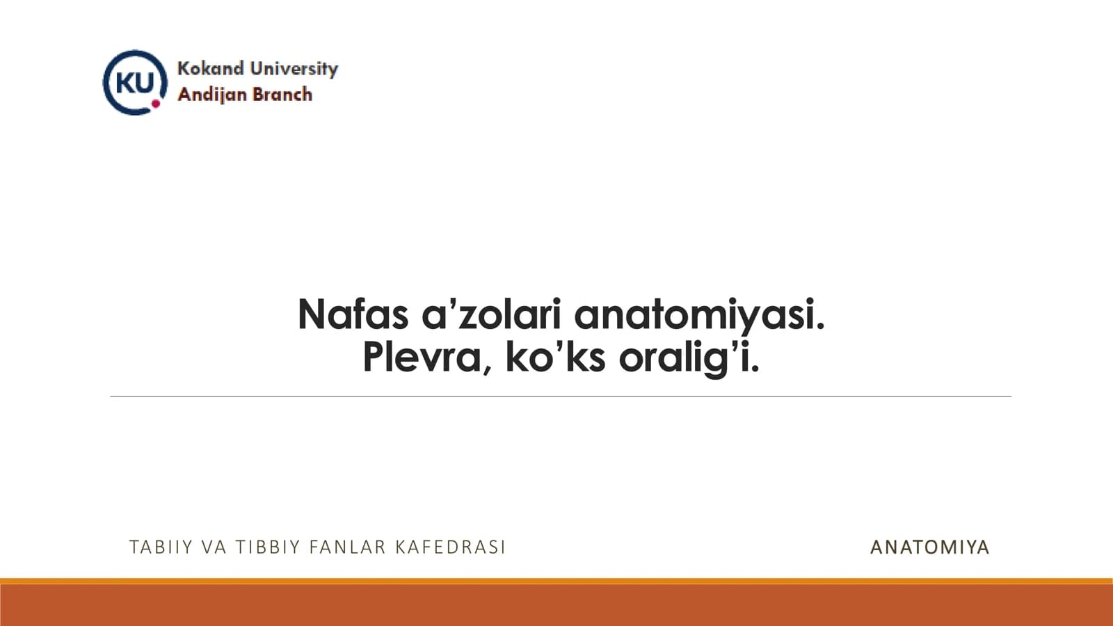 Nafas a’zolari anatomiyasi