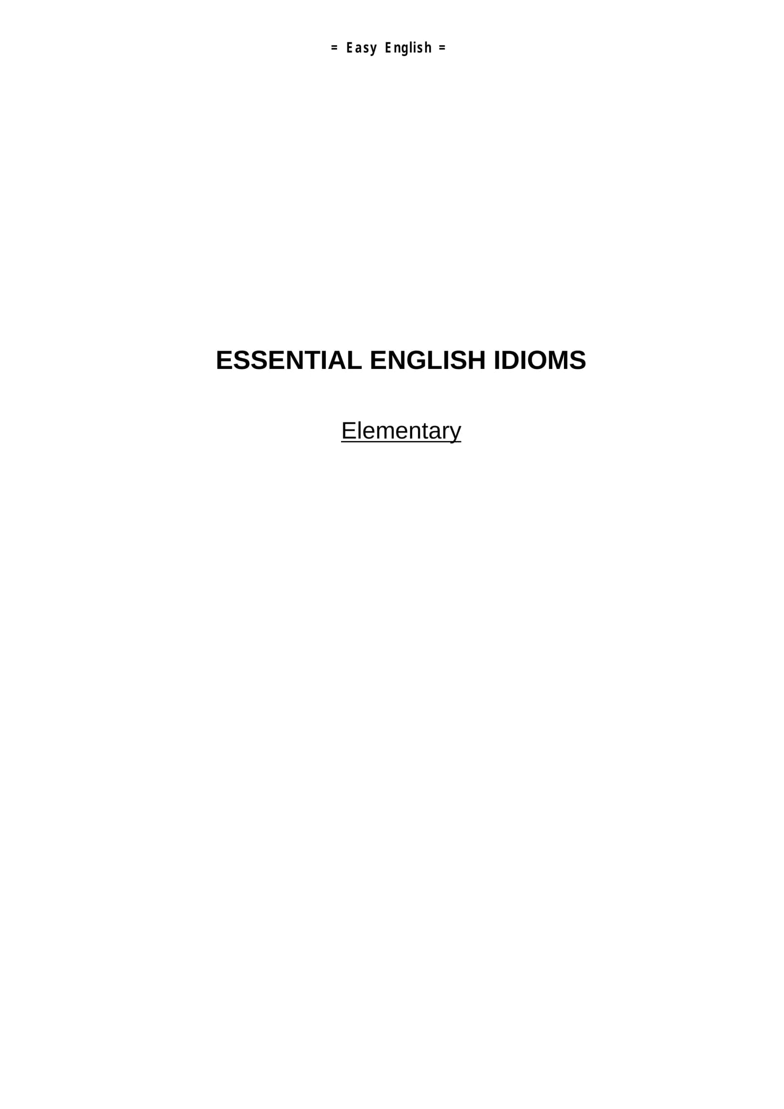 ESSENTIAL IDIOMS IN ENGLISH kitob pdf (elementary)