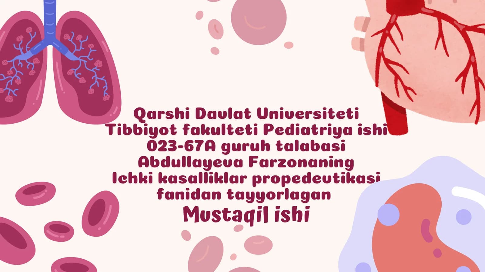 Bemorlarni mustaqil so‘rab-surishtirish