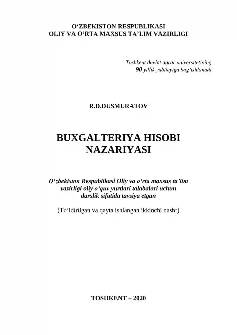 Buxgalteriya hisobi nazariyasi