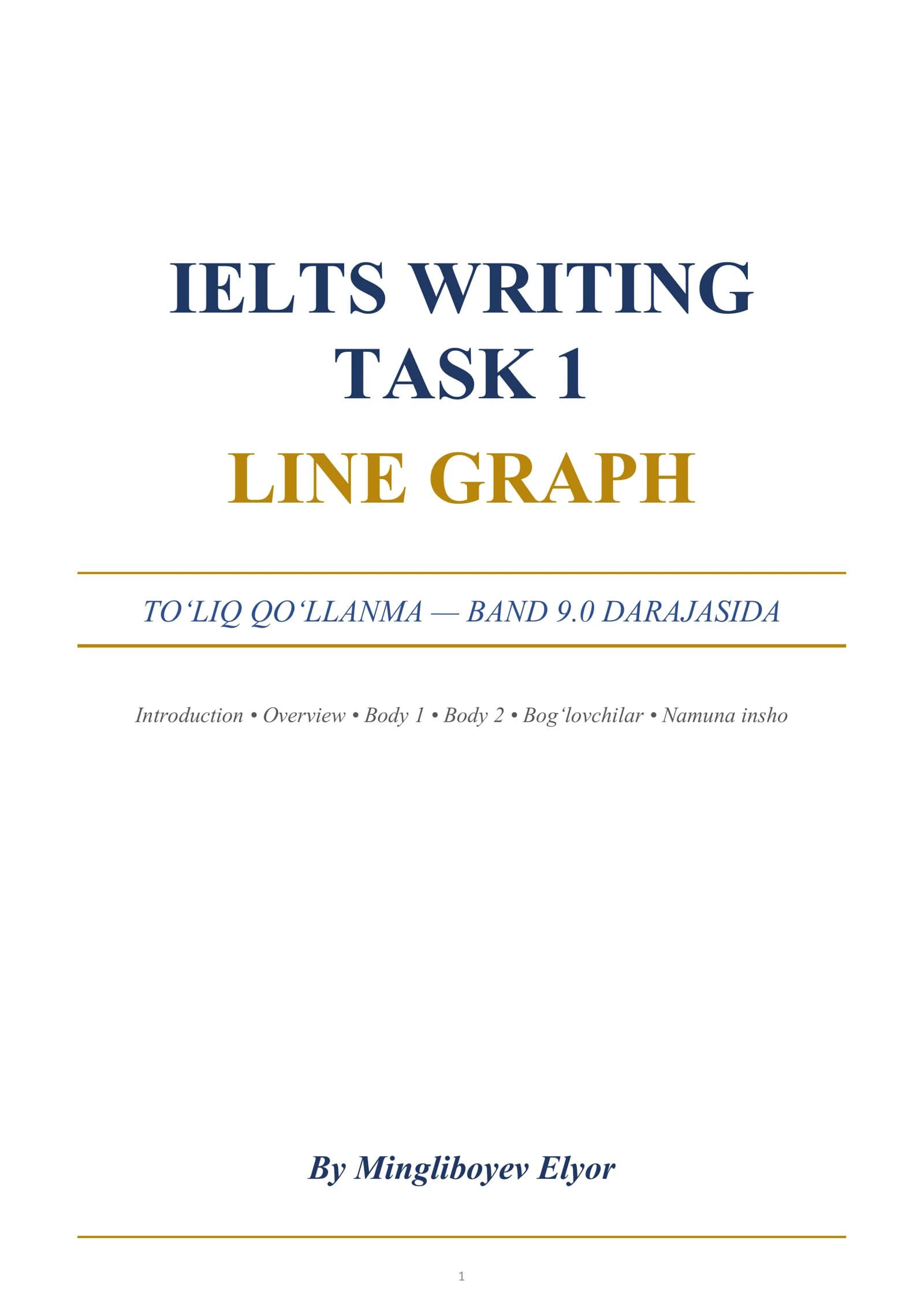 IELTS Writing Task 1 — Line Graph Qo‘llanma