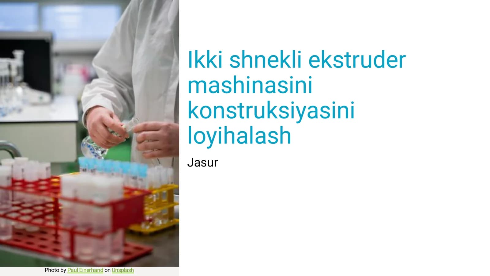 Ikki shnekli ekstruder mashinasini konstruksiyasini loyihalash