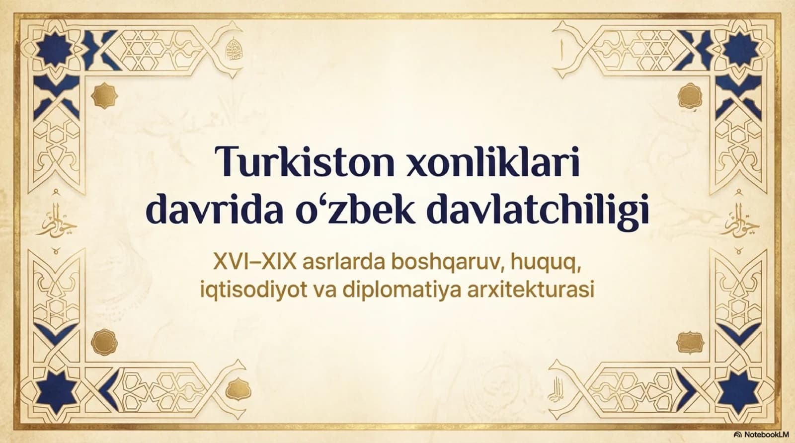 Xonliklar davrida davlat boshqaruvi