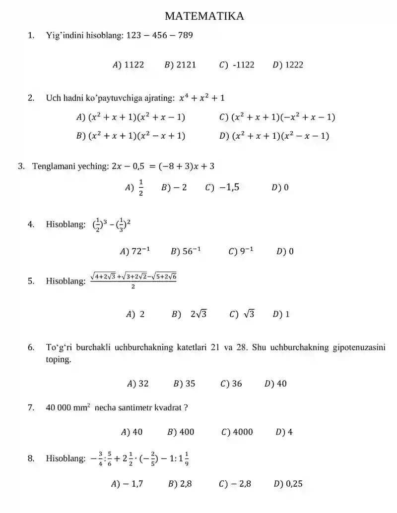 MATEMATIKA