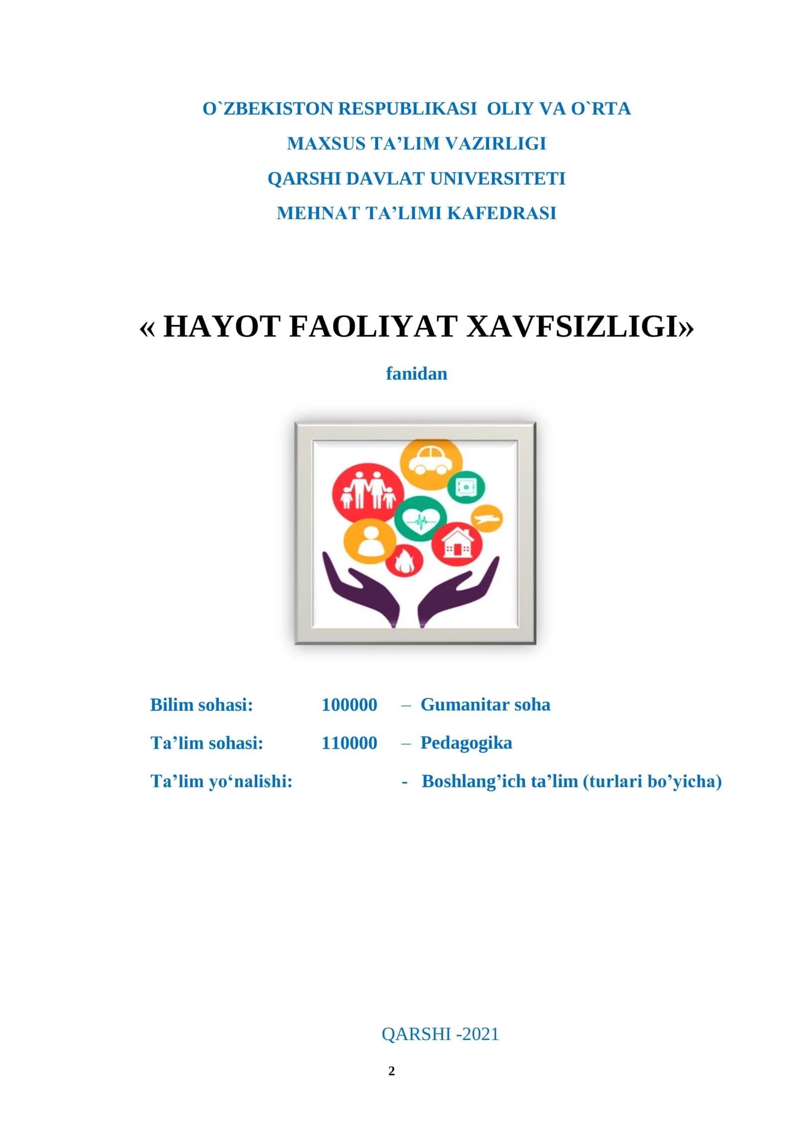 HAYOT FAOLIYAT XAVFSIZLIGI