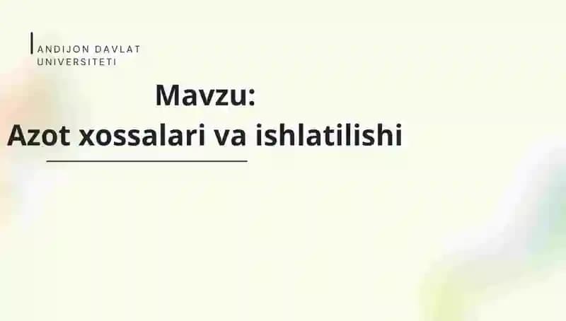 Kimyo mavzular bóyicha prezintatsiya tóplam