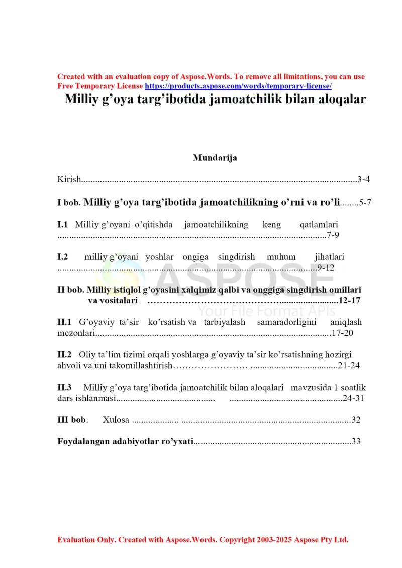 Milliy g’oya targ’ibotida jamoatchilik bilan aloqalar