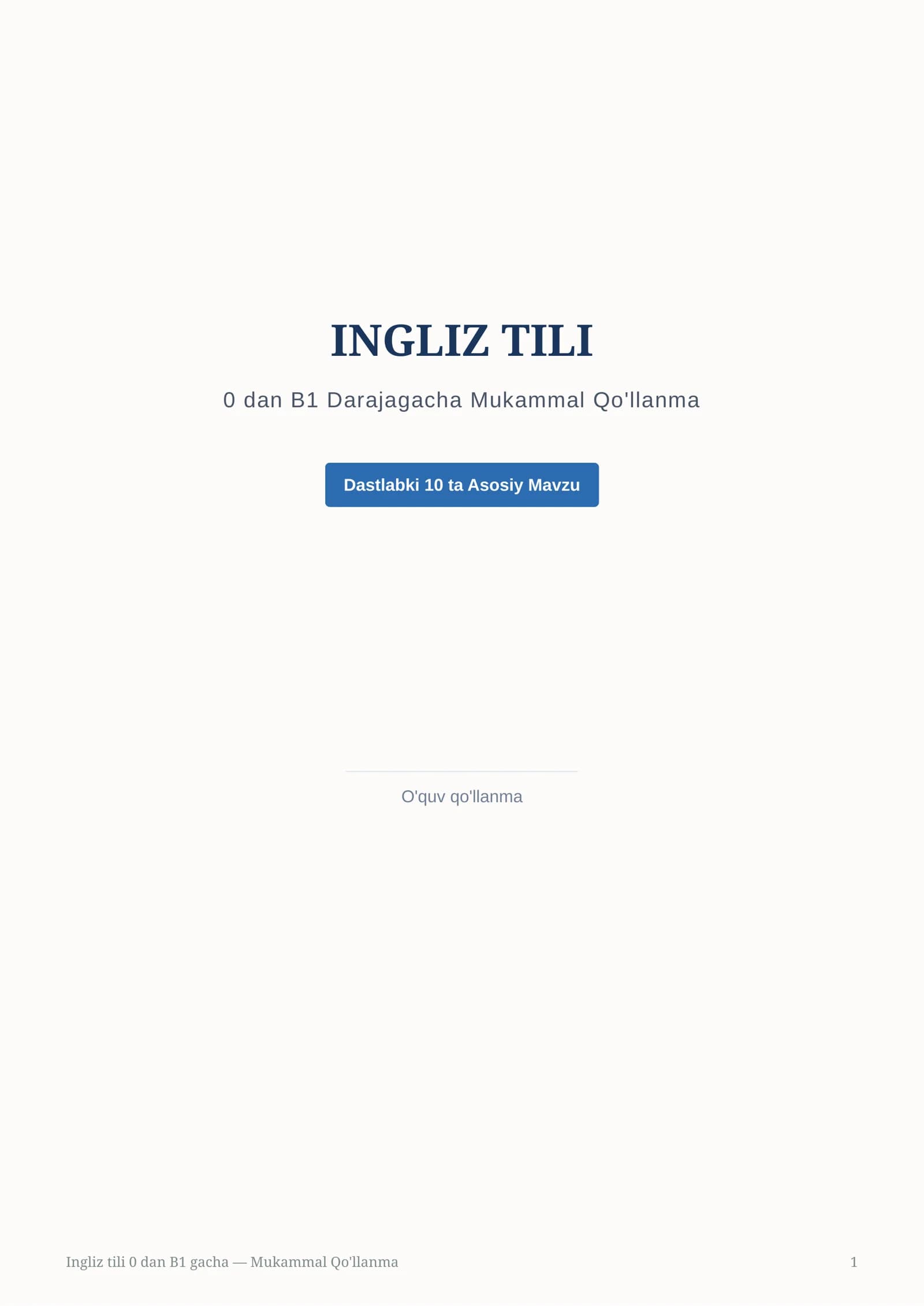 INGLIZ TILI