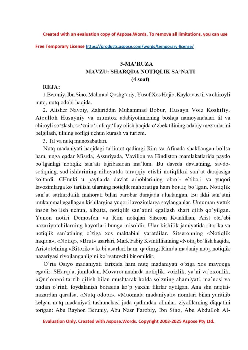 Sharqda Notiqlik Sa'nati