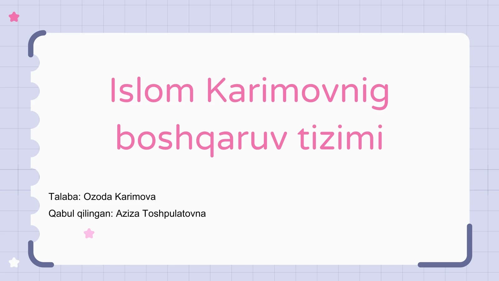 Islom Karimovning ilk hayoti va tarbiyasi