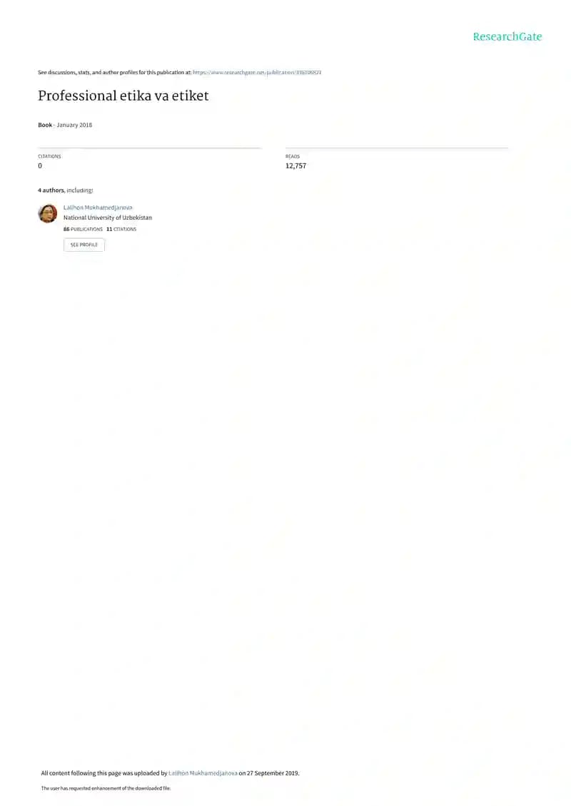 Professional etika va etiket